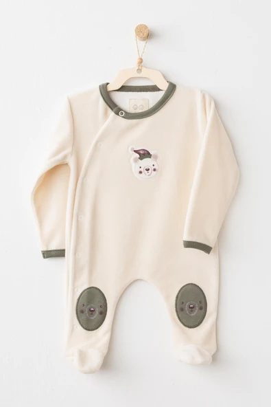 Erkek Bebek Tulum Takım Romper Kadife AC26194 ürün görseli