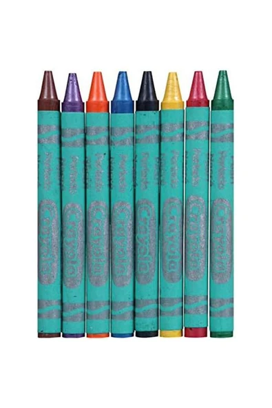 8 Pearl Crayons- Amerikan-Nontoxic- İnci 8 Renk Mum Boya Seti - Resim 4