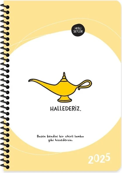 Keskin Hisli Şeyler 13x19.5cm Spiralli Haftalık Ajanda - Hallederiz 600088-99