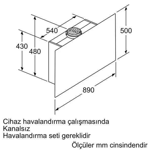 Siemenes LC97FVP60 Düz Duvar Tipi Davlumbaz - Resim 8