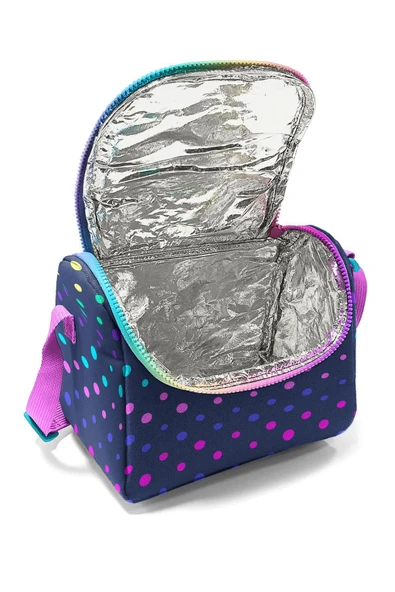 İlköğretim Kız Çocuk Lacivert Renkli Puantiyeli Okul Çanta Seti - Resim 3