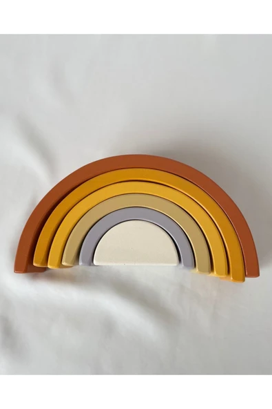 Waldorf Ahşap Gökkuşağı 6 Lı Kahve Rengi 6'lı Gökkuşağı