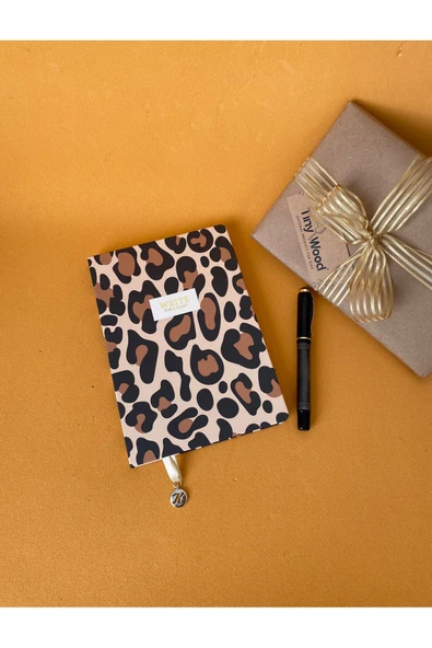Leopar Desenli A5 Çizgili Defter – Sert Kapaklı 96 Yaprak