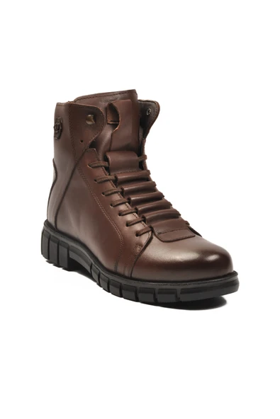 Ayakmod Kahve Deri Kürkü Soğuğa Dirençli Kaymaz Erkek Bot 2K8518 M - 3