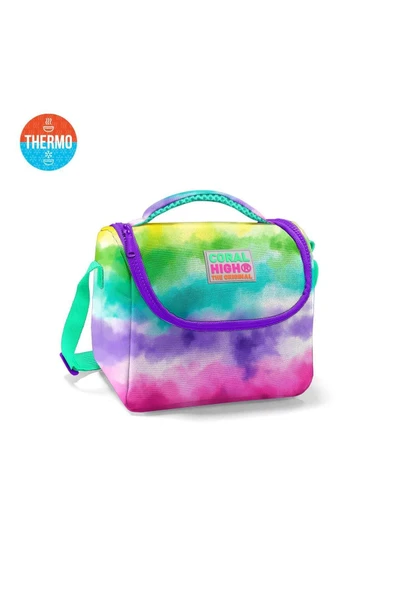 Renkli Batik Desenli 3’lü Okul Çanta Seti İlköğretim Okul Çantası, Beslenme ve Kalemlik Seti - 5