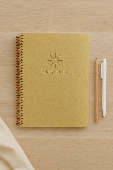 Okul Defteri A4 80 Yaprak Çizgili PP Kapak Spiralli Glitter Defter – Sticker Hediyeli - 4