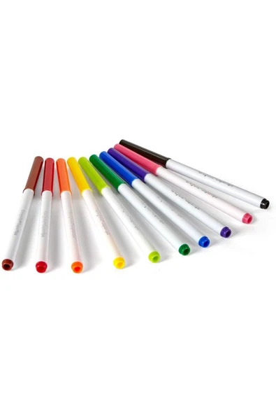 10 Super Tips Washable Markers- Amerikan-Nontoxic- 10 Yıkanabilir İnce-Kalın Uçlu Keçeli Boya Kalemi - Resim 4