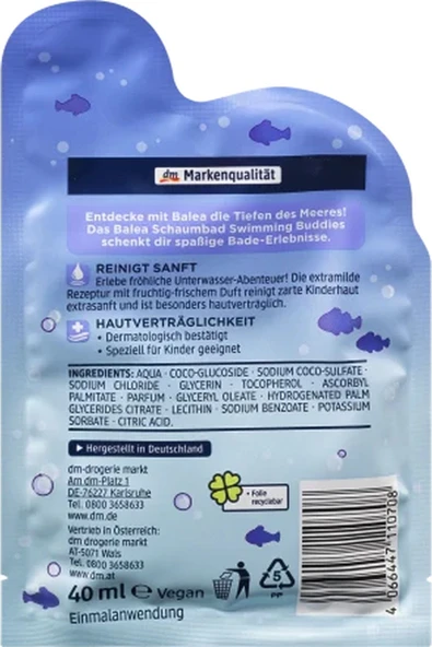 Alman Kalitesi-çocuklar Için Naturel Banyo Köpüğü 40 ml - Resim 3