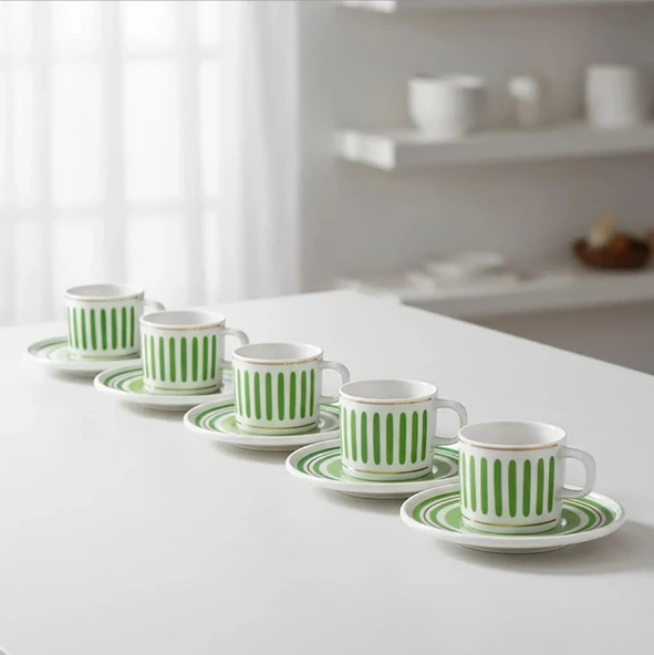 Güral Porselen Mental 12 Parça Kahve Fincan Takımı 559 - 4