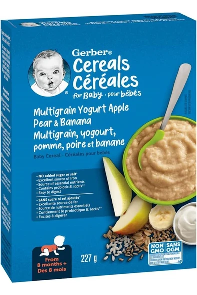 Cereals- Multigrain Yogurt Apple Pear Banana-227 Gr- 8. aydan itibaren- 3.aşama - Resim 5