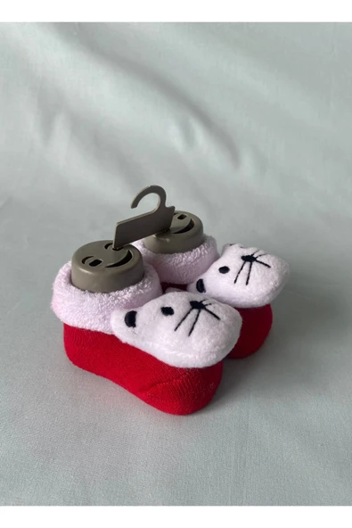 Natural Bebe Çorap 0-3  Ay lacivert-Kırmızı 2 çift - 4