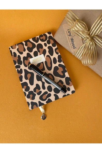 Leopar Desenli A5 Çizgili Defter – Sert Kapaklı 96 Yaprak - 2