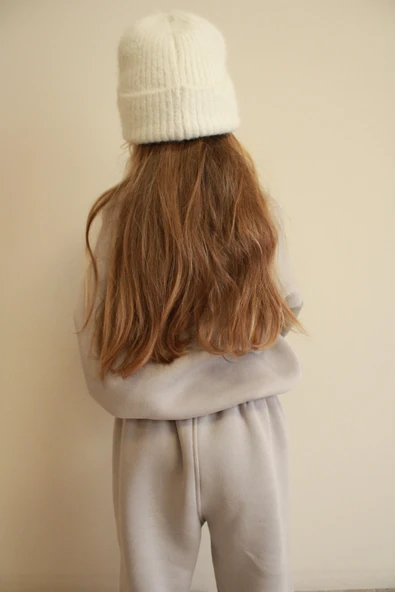 Taş Rengi Dağ Nakışlı Çocuk Alt Üst Takım - Resim 7