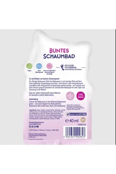 Alman Kalitesi-çocuklar Için Pembe Renkli Banyo Köpüğü 40 Ml- Pokemon Pummeluff/jigglypuff - Resim 2