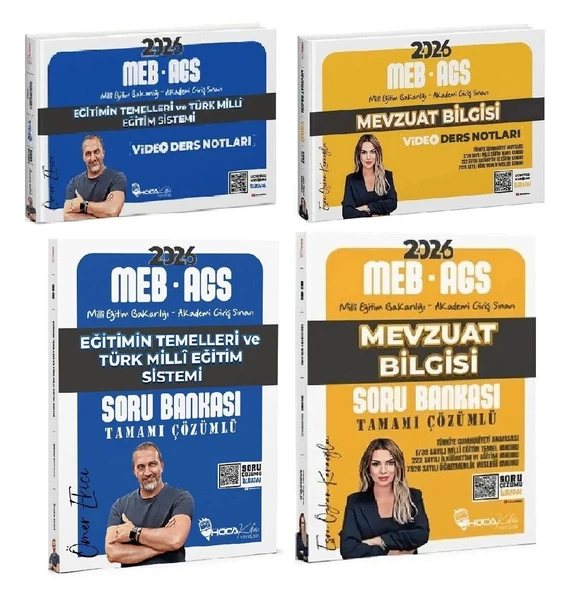 Hoca Kafası 2026 MEB-AGS Eğitimin Temelleri + Mevzuat Bilgisi Konu + Soru Bankası 4 lü Set- Ömer Ekici, Esra Özkan Karaoğlu Hoca Kafası Yayınları ürün görseli 1