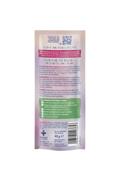 Alman Kalitesi-çocuklar Için Pembe Renkli Ve Parıltılı Banyo Tuzu Sihirli Kristal-40 gr - Resim 2