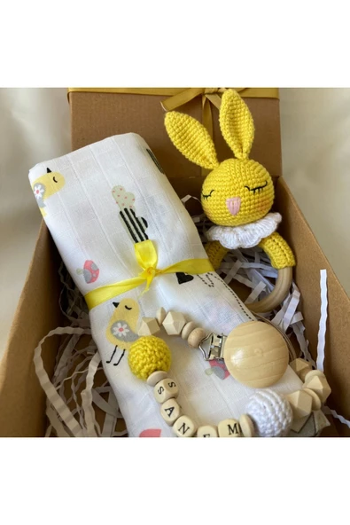 Hoşgeldin Bebek, Unısex Bebek ,organik Yenidoğan Bebek Hediye Seti - Resim 3