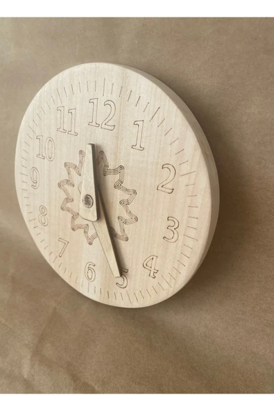Montessori Ahşap Saat – Zaman Öğretici Eğitici Oyuncak