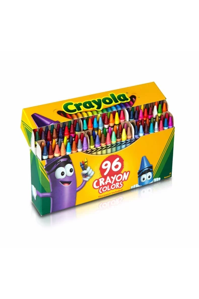 96 Colourful Crayons- Amerikan-Nontoxic- 96 Renk Mum Boya Seti- Kalemtıraşlı - Resim 2