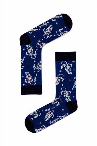 5’li Gezegen ve Uzay Temalı Çorap Seti | Erkek Pamuklu Desenli Çoraplar | Hediye Kutulu - 5