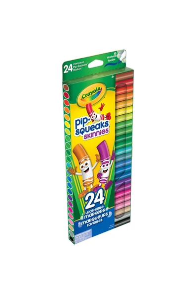 24 Pip-Squeaks Skinnies Washable Markers,- Amerikan-nontoxic- 24 Yıkanabilir İnce Uçlu Marker ürün görseli
