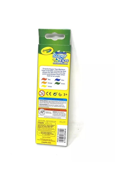 5 Super Tips Washable Markers- Classic Colors- Amerikan-Nontoxic- 5 Yıkanabilir Marker- 3 yaş üzeri - Resim 3