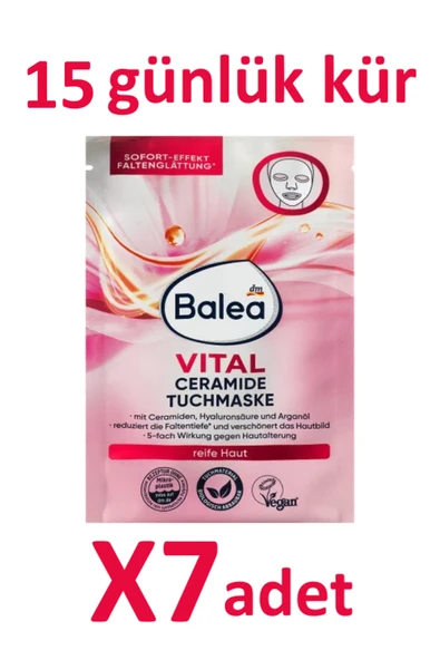 Vital Seramid Yüz Maskesi- 15 Günlük Kür Için 7 Adet- Kırışıklık Karşıtı ürün görseli