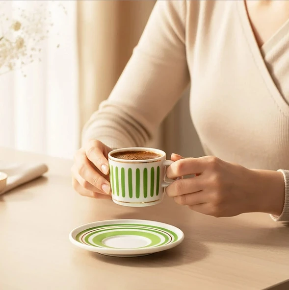 Güral Porselen Mental 12 Parça Kahve Fincan Takımı 559 - 5