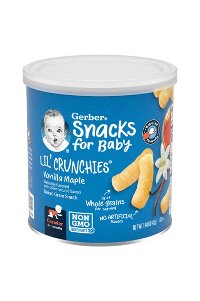 Lil Crunchies Vanilla Maple- Vanilya Akçaağaç Şurubu- Atıştırmalık 42 gr. - Resim 2