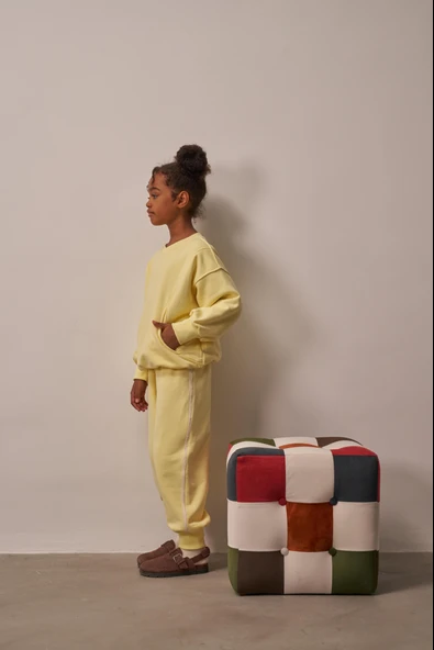 Sarı Hidden Pocket Unisex Eşofman Takım - Resim 7