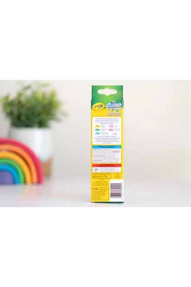 5 Super Tips Washable Markers- Tropical Colors- Amerikan-Nontoxic- 5 Yıkanabilir Marker- 3 yaş üzeri - Resim 2