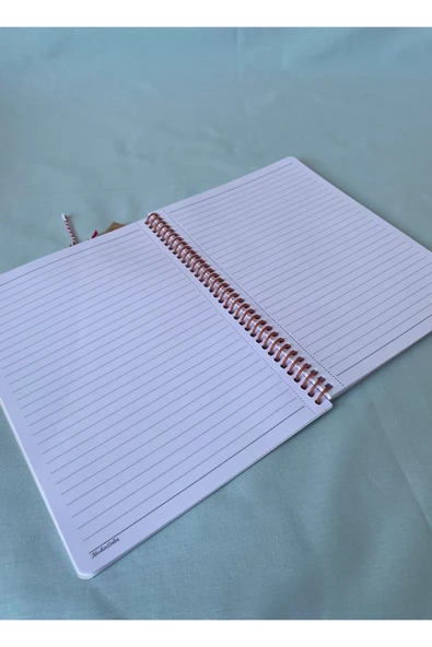 Tilda 16,5x22,5 cm 80 Yaprak Çizgili Karton Kapak Spiralli Defter + 50’den Fazla Sticker - 8