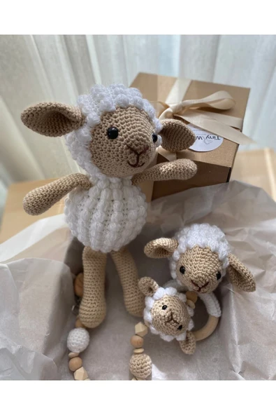 Hoşgeldin Bebek, Unisex, Organik Uyku Arkadaşı Emzik Zinciri Diş Kaşıyıcı Yenidoğan Hediye Seti - 3