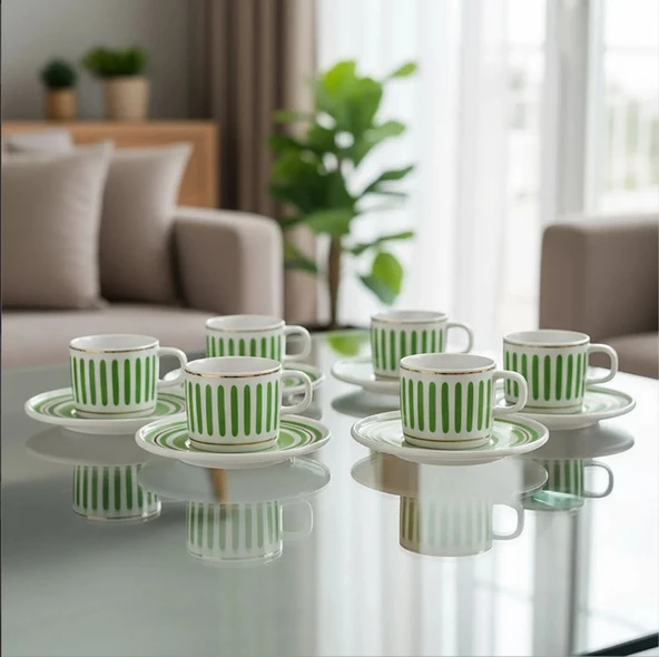 Güral Porselen Mental 12 Parça Kahve Fincan Takımı 559 - 3