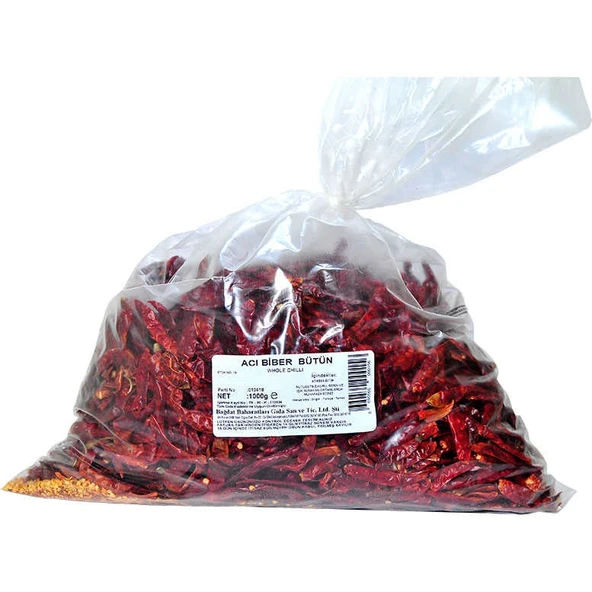Çok Acı Biber Zehir Acı Bütün Biber 1000 Gr Paket ürün görseli