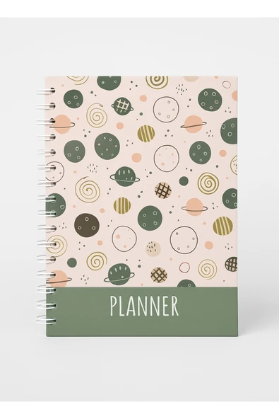 17x24 cm Stickerlı Süresiz Planlama Defteri – Sert Kapaklı Haftalık Günlük Ajanda, Organizer - 2