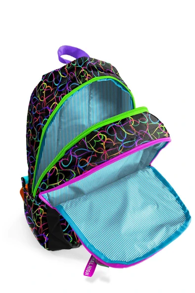 Siyah Renkli Kalp Desenli 3’lü İlköğretim Okul Çanta Seti - 5