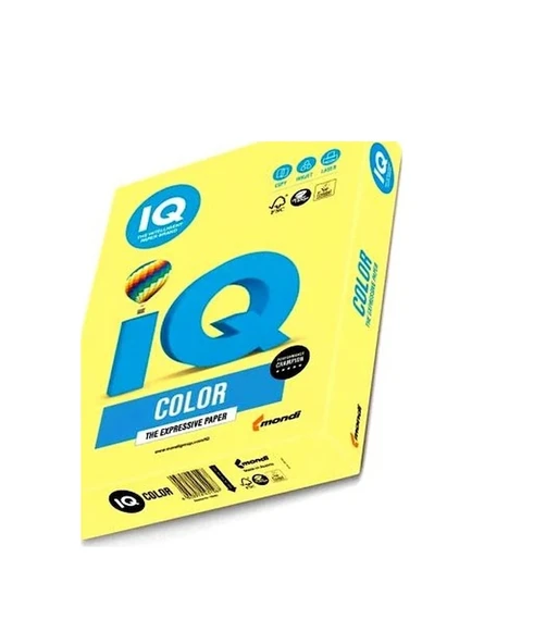 Iq Fotokopi Kağıdı Renkli A4 Limon Sarısı-Koyu 80 G 500 Lü