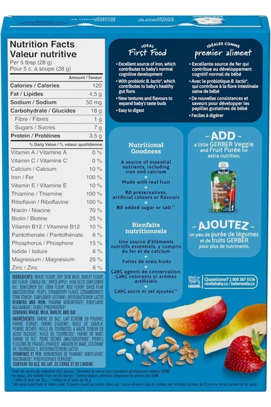 Cereals- Multigrain Oatmeal & Fruit -227 Gr- 6. aydan itibaren- 2.aşama - Resim 2