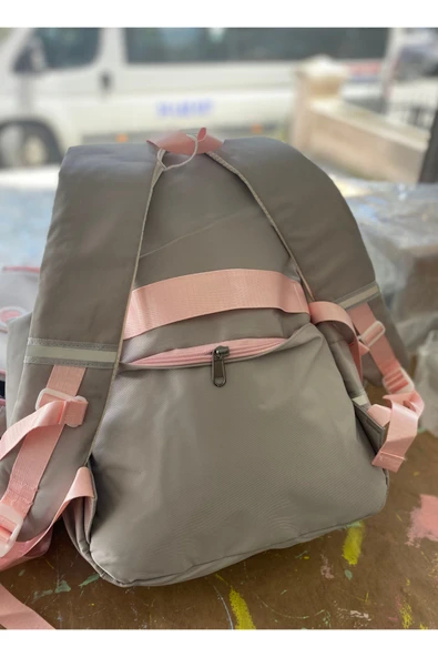 Kawaii Kore Tarzı Aksesuarlı Ve Ergonomik Okul Sırt Çantası Siyah-Bej-Gri| Beslenme, Kalemlik Set - 7