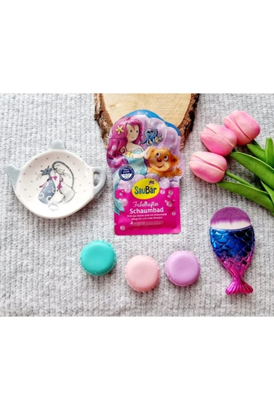 Saubar-Alman Kalitesi-Çocuklar için Pembe Renkli Meyve Kokulu Denizkızı Banyo Köpüğü-40 Ml - Resim 4