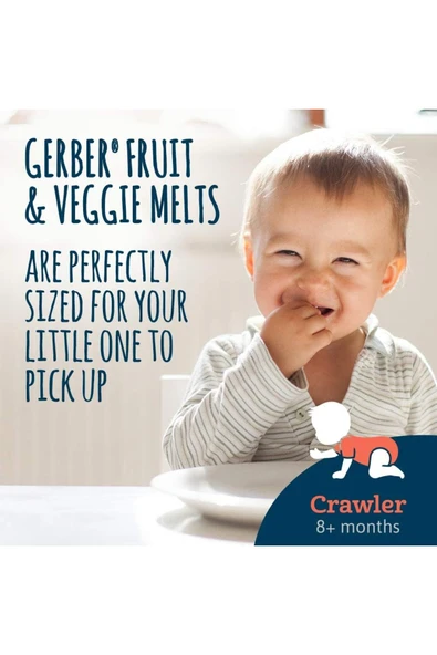 Fruit & Veggie Melts, Very Berry Blend, Karışık meyveler, 8 ay sonrası, 8+ Months, 1 oz (28 g) - Resim 5