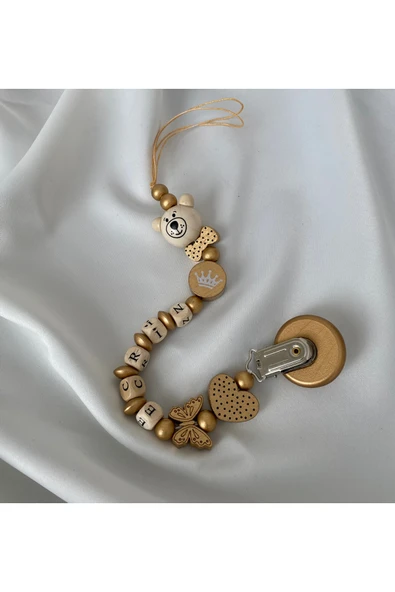 İsimli Emzik Zinciri - Emzik Askısı - Bebek Hediyesi Kişiye Özel - 2