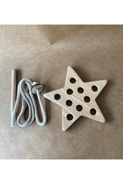 Montessori Eğitici Oyuncak İp Geçirme 3'lü Gökyüzü Seti – İnce Motor Becerisi Geliştirme Oyuncağı - Resim 2