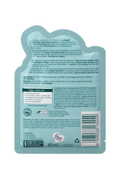 Alman Kalitesi-çocuklar Için Mor Renkli Banyo Köpüğü 40 Ml- Kış Maceraları - Resim 2