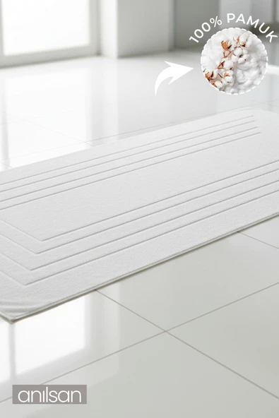 Alora Bej Büyük Ayak Havlusu - 60x130 Cm , 690GR %100 Pamuk, Spa Ve Otel Banyo Paspası