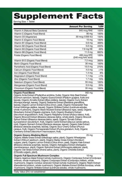 Kirkland Signature Organic Multivitamin 80 Tablets - Resim 2