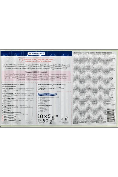 Dein Bestes-Alman Kalitesi- Karışık- Stick Kedi Ödülü- 20 adet- 100 gr - Resim 2