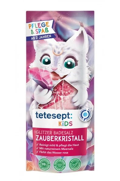 Alman Kalitesi-çocuklar Için Pembe Renkli Ve Parıltılı Banyo Tuzu Sihirli Kristal-40 gr ürün görseli