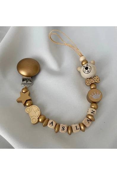 İsimli Emzik Zinciri - Emzik Askısı - Bebek Hediyesi Kişiye Özel - 3